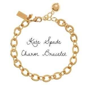 Kate Spade ♠️ 12 KT Gold Plated Charm Bracelet
